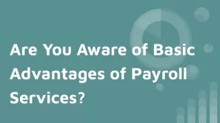 Are You Aware of Basic Advantages of Payroll Services_