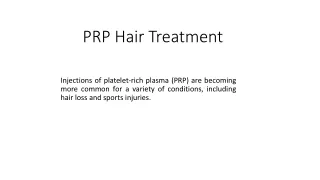 PRP Hair Treatment