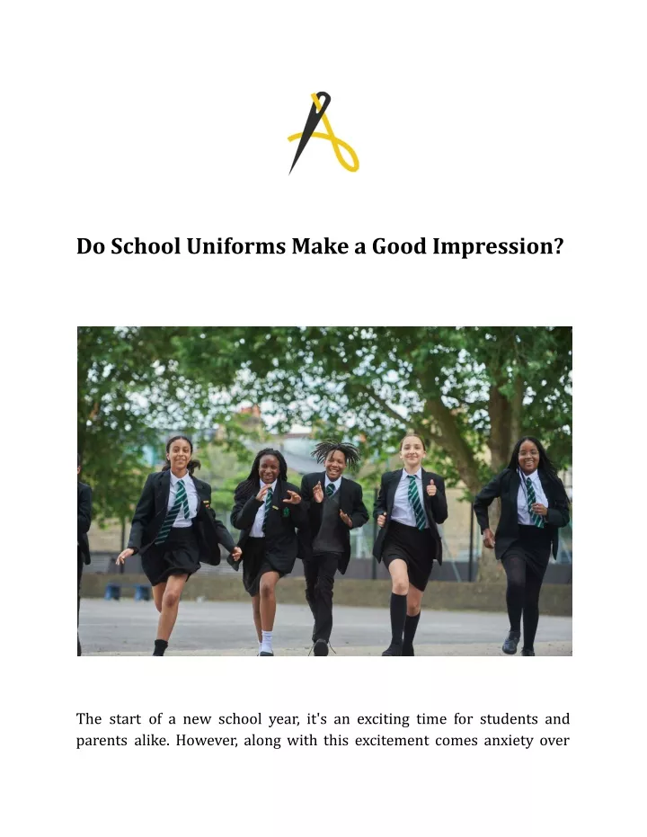 do school uniforms make a good impression