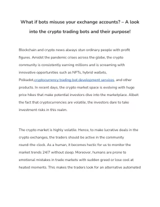 what if bots misuse your exchange accounts a look