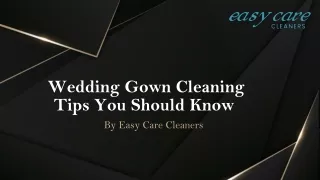 Wedding Gown Cleaning Tips You Should Know