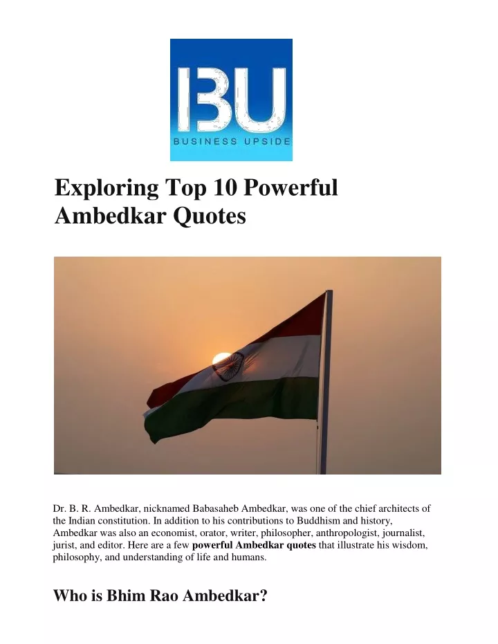 exploring top 10 powerful ambedkar quotes