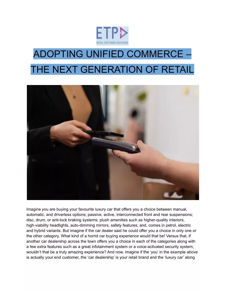 adopting unified commerce