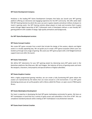 nft game development company