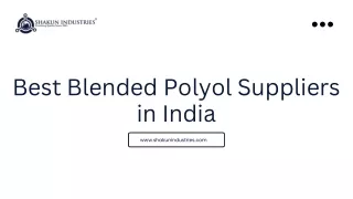 Best Blended Polyol Suppliers In India | Shakun Industries