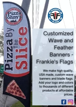 Customized Wave and Feather Banners -  Frankie's Flags