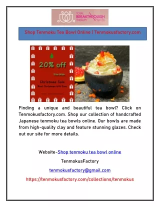Shop Tenmoku Tea Bowl Online | Tenmokusfactory.com