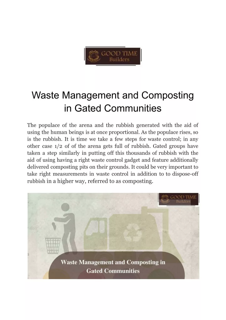 waste management and composting in gated