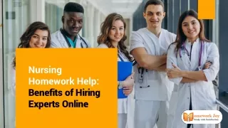 Nursing Homework Help: Benefits of Hiring Experts Online