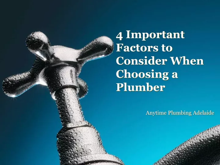 4 important factors to consider when choosing