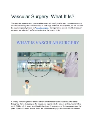 vascular surgery what it is