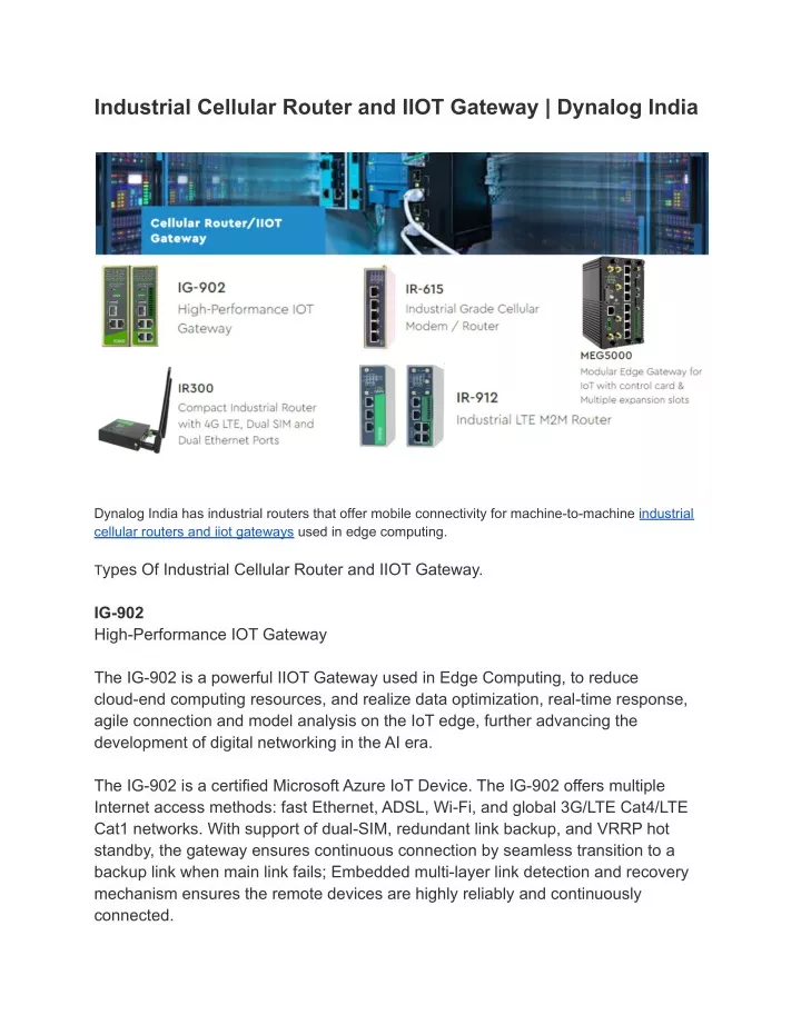 industrial cellular router and iiot gateway