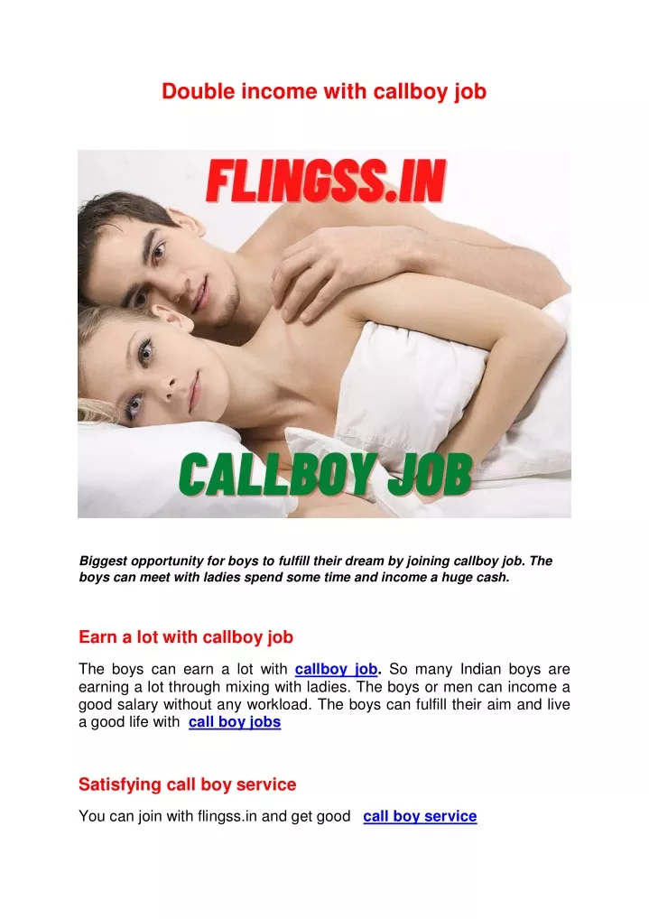 double income with callboy job