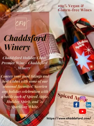 Chaddsford Holiday Cheer Premier Wine - Chaddsford Winery
