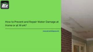 How to Prevent and Repair Water Damage at Home or at Work