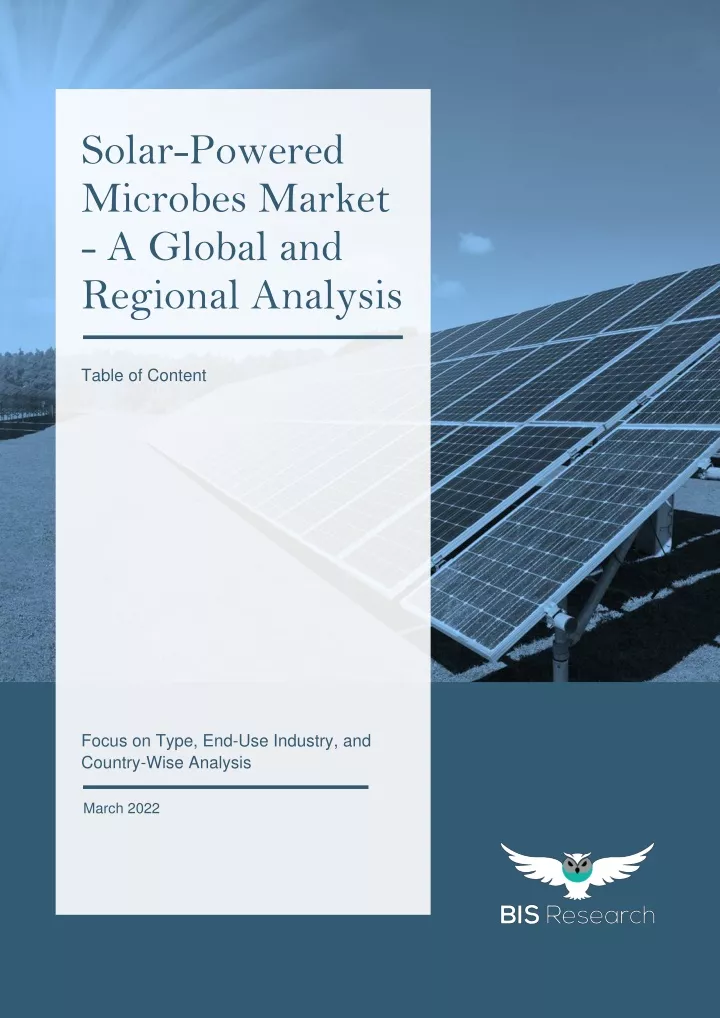 solar powered microbes market a global