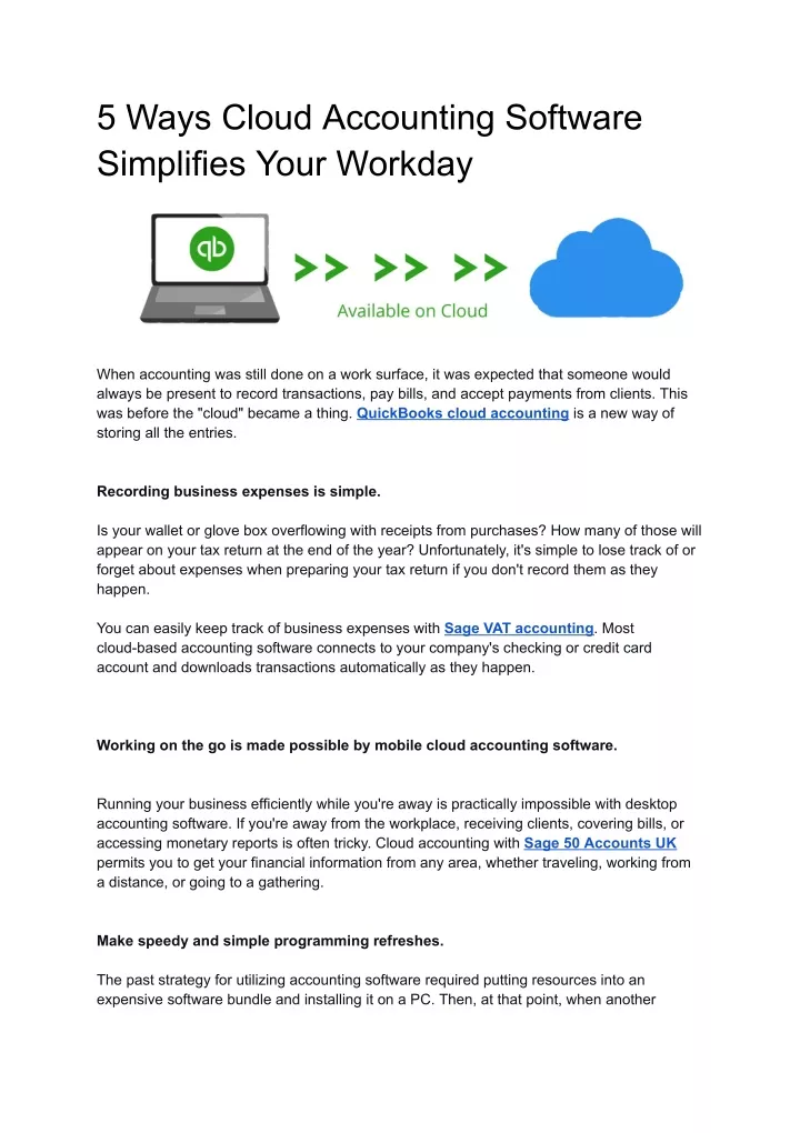 5 ways cloud accounting software simplifies your