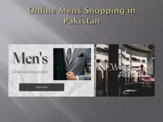 Online Mens Shopping in Pakistan