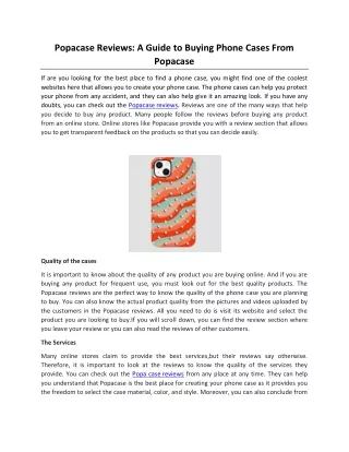 Popacase Reviews A Guide to Buying Phone Cases From Popacase