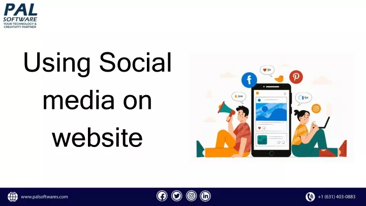using social media on website