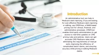 CMS Pricer- Easy Medicare Pricing and Editing Solutions