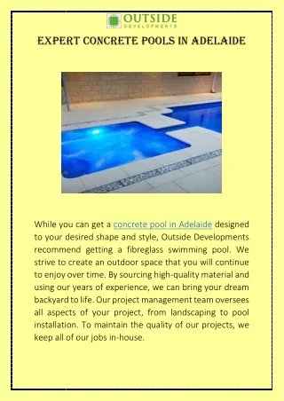 Expert Concrete Pools in Adelaide
