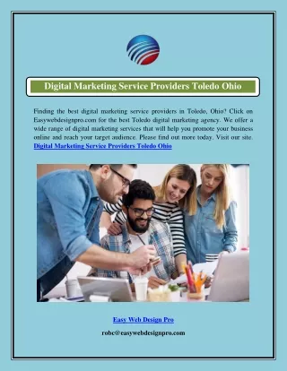 Digital Marketing Service Providers Toledo Ohio  Easywebdesignpro