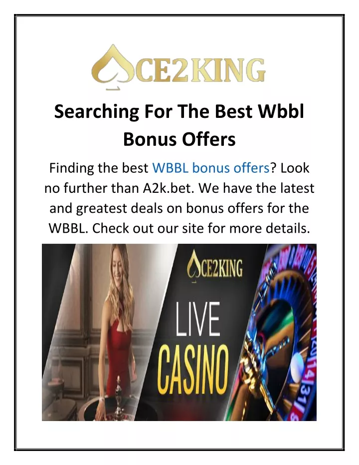 searching for the best wbbl bonus offers