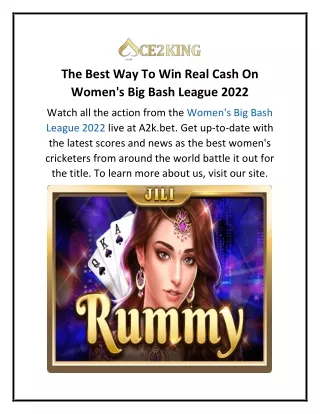 The Best Way To Win Real Cash On Women's Big Bash League 2022