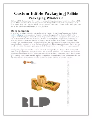 custom edible packaging edible packaging