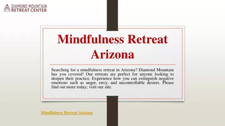 mindfulness retreat arizona