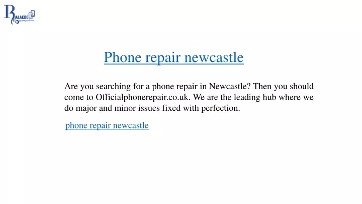 phone repair newcastle