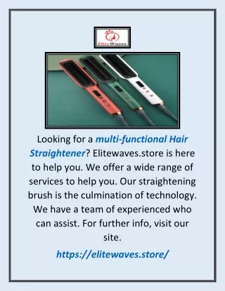 Multi-functional Hair Straightener | Elitewaves.store
