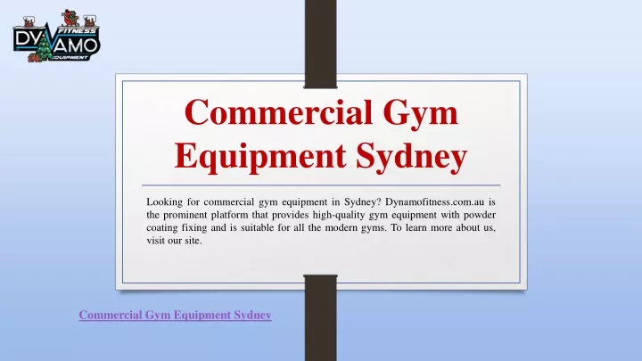 commercial gym equipment sydney