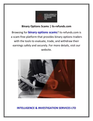 binary options scams iis refunds com