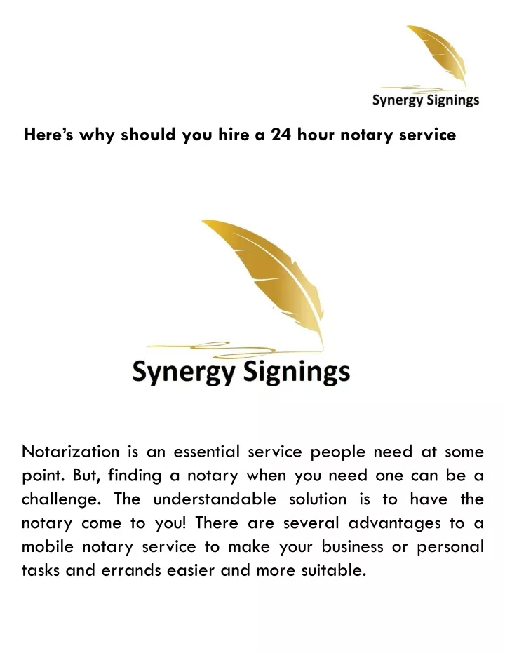 here s why should you hire a 24 hour notary