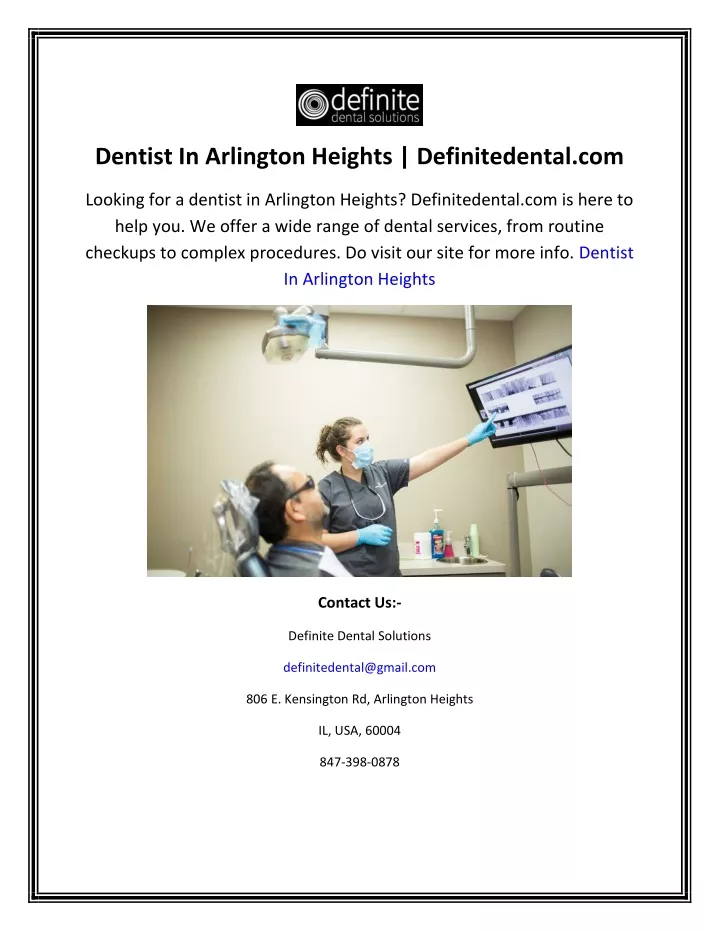 dentist in arlington heights definitedental com