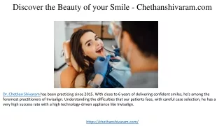 Discover the Beauty of your Smile - Chethanshivaram.com