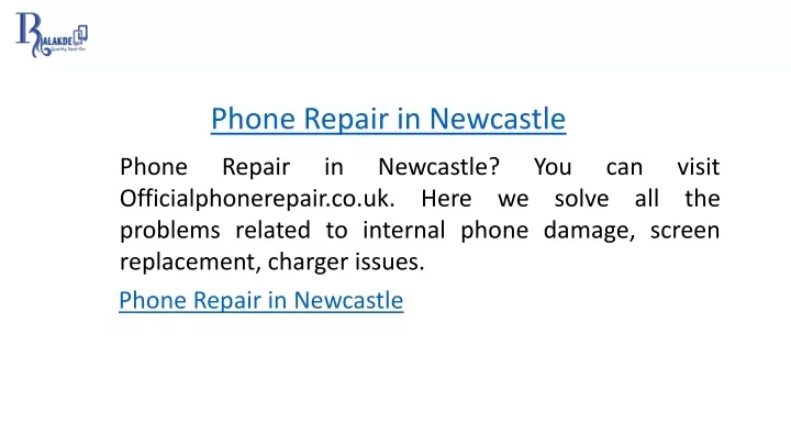 phone repair in newcastle