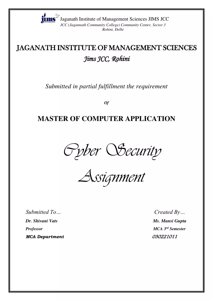 jaganath institute of management sciences jims