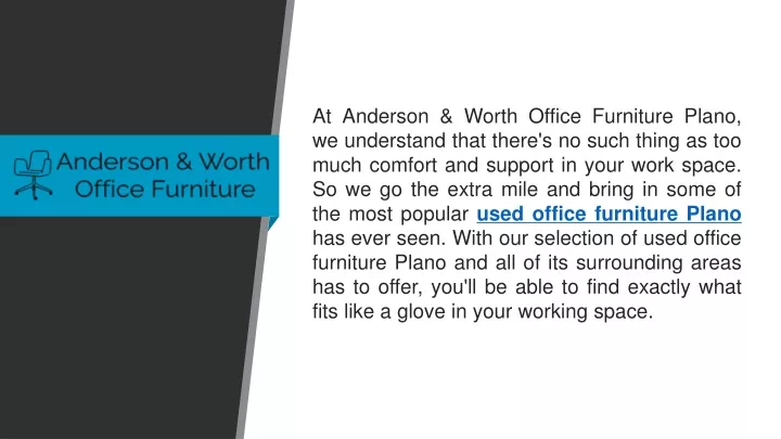 at anderson worth office furniture plano