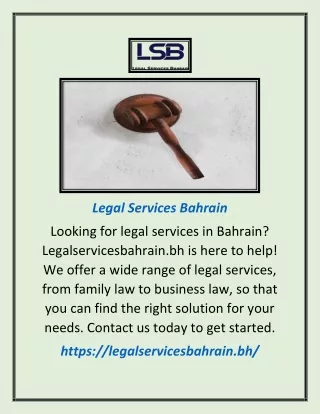Legal Services Bahrain | Legalservicesbahrain.bh
