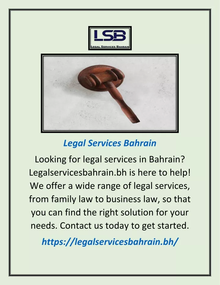 legal services bahrain