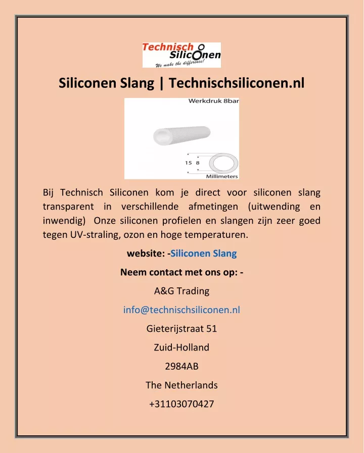 siliconen slang technischsiliconen nl