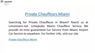 private chauffeurs miami