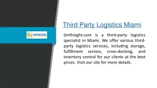 third party logistics miami