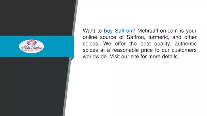 want to buy saffron mehrsaffron com is your