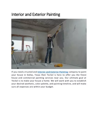 Interior and Exterior Painting