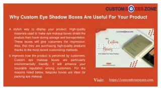 why custom eye shadow boxes are useful for your product