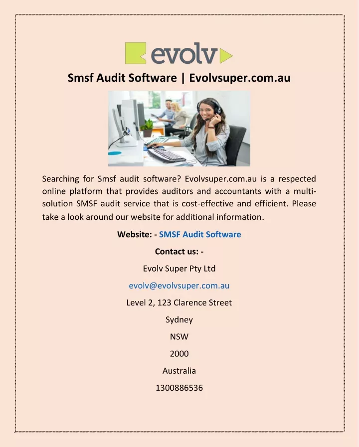 smsf audit software evolvsuper com au